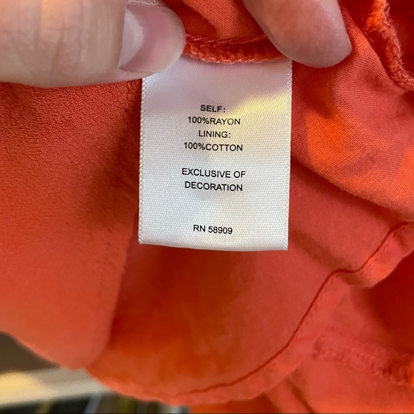 C&V Chelsea & Violet Button Down Coral Dress Size Medium - Picture 2 of 13